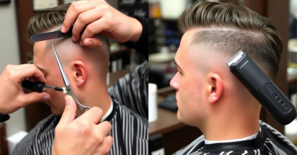 Mid fade haircut