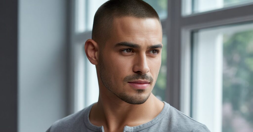 widow's peak men's haircut