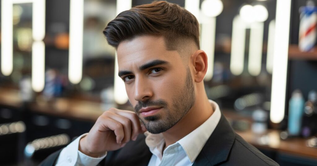 widow's peak men's haircut