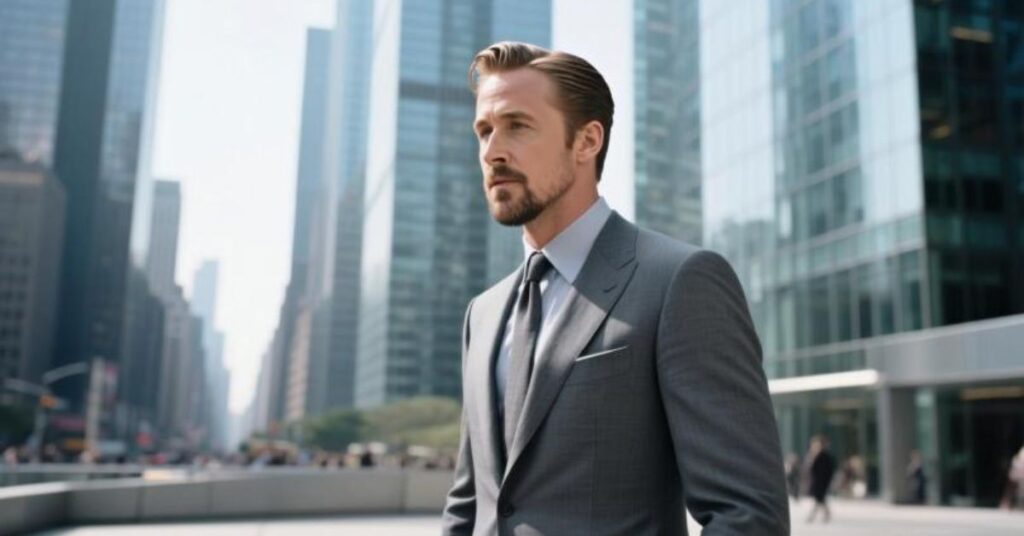 Ryan Gosling side part haircut