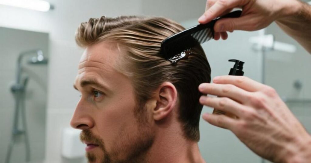 Ryan Gosling side part haircut