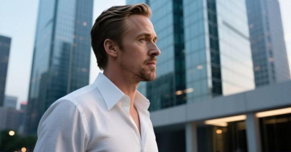 Ryan Gosling side part haircut