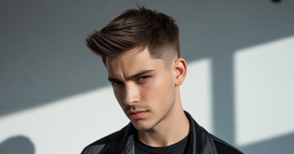 widow's peak men's haircut