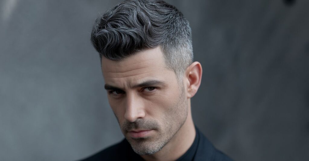 widow's peak men's haircut