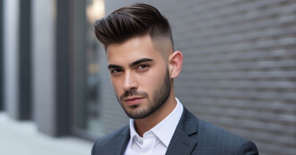 widow's peak men's haircut