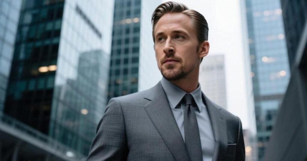 Ryan Gosling side part haircut