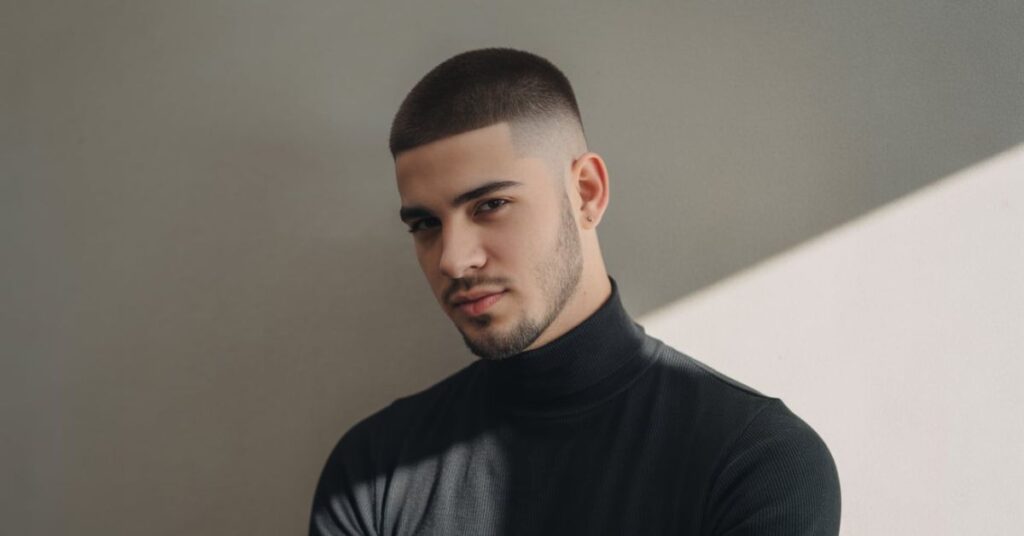 French crop haircut men