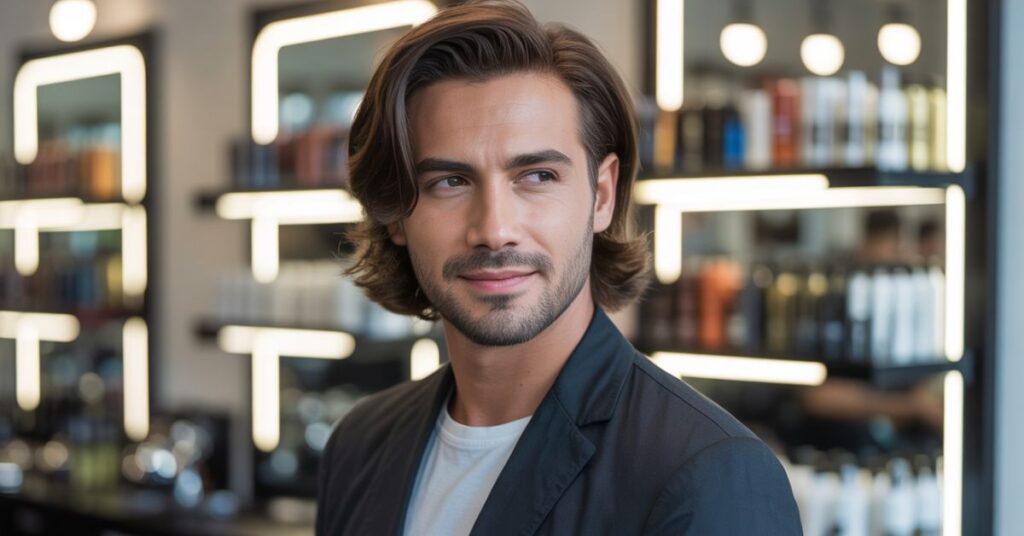 shoulder length haircuts for men