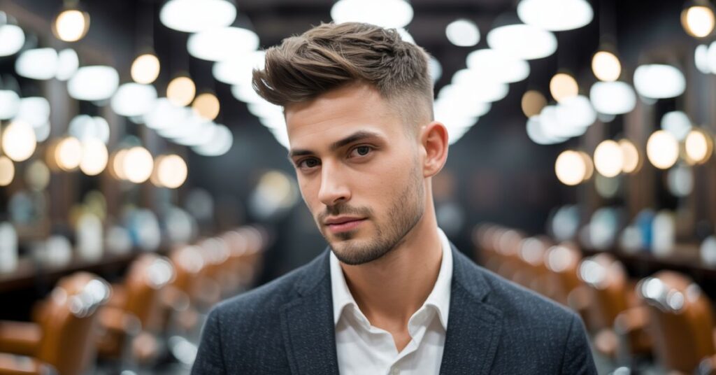 textured fringe haircut men