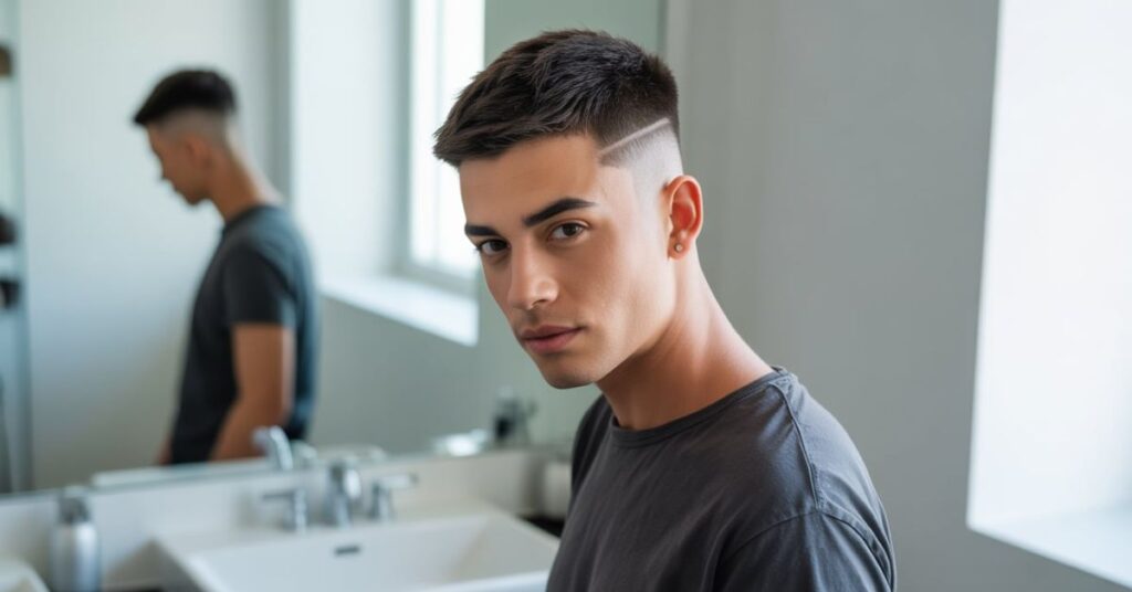 French crop haircut men