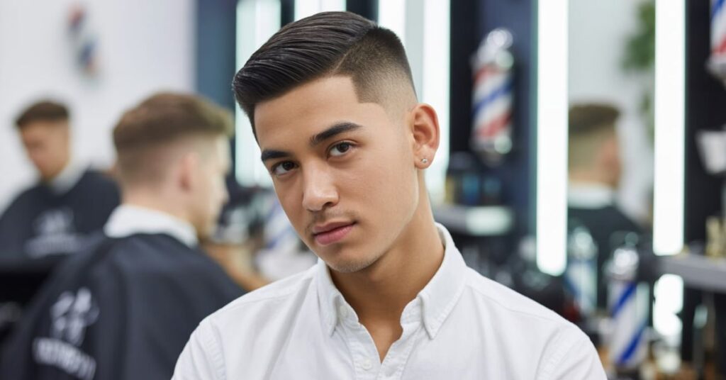 men's hard part haircut