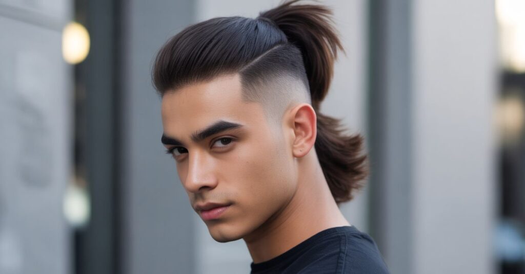 men's haircuts ponytails