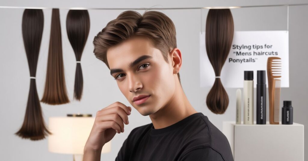 men's haircuts ponytails