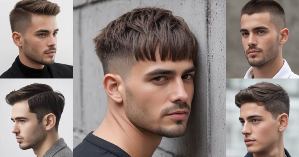 textured fringe haircut men