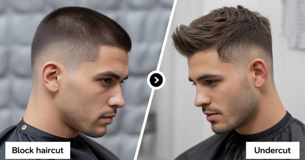 two block haircut men