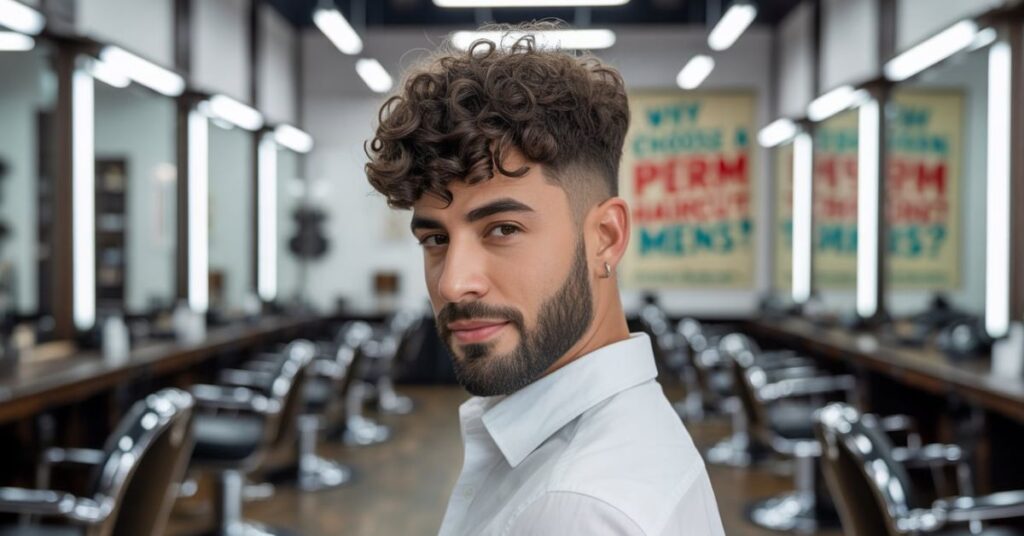 perm haircut men's
