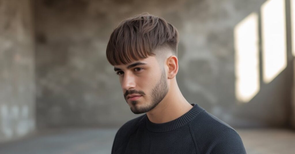textured fringe haircut men