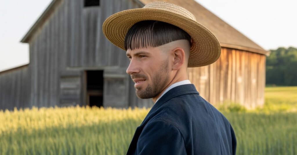 Amish men haircut