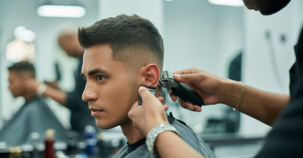 men's blended haircut