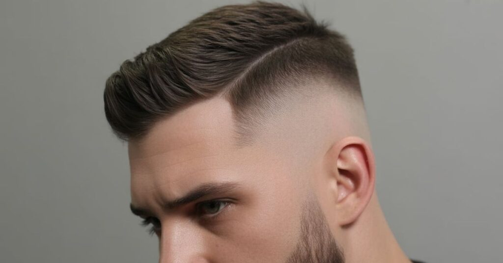 men's fade haircut white