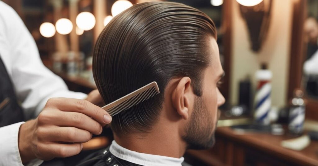 slick back haircut men