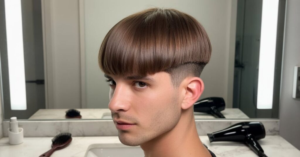 mushroom haircut men