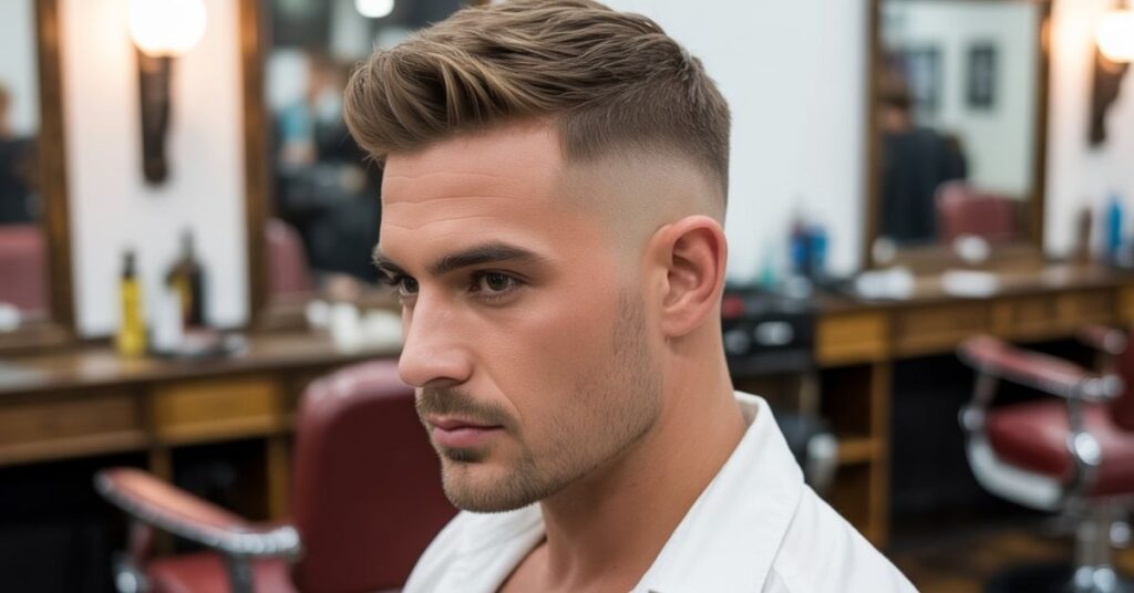 men's fade haircut white
