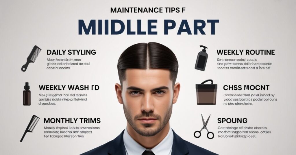 men's middle part haircut