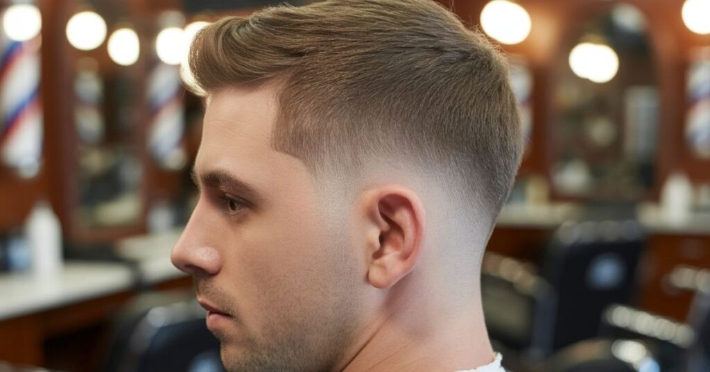 men's fade haircut white