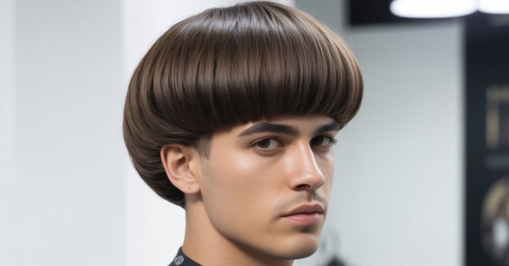 mushroom haircut men