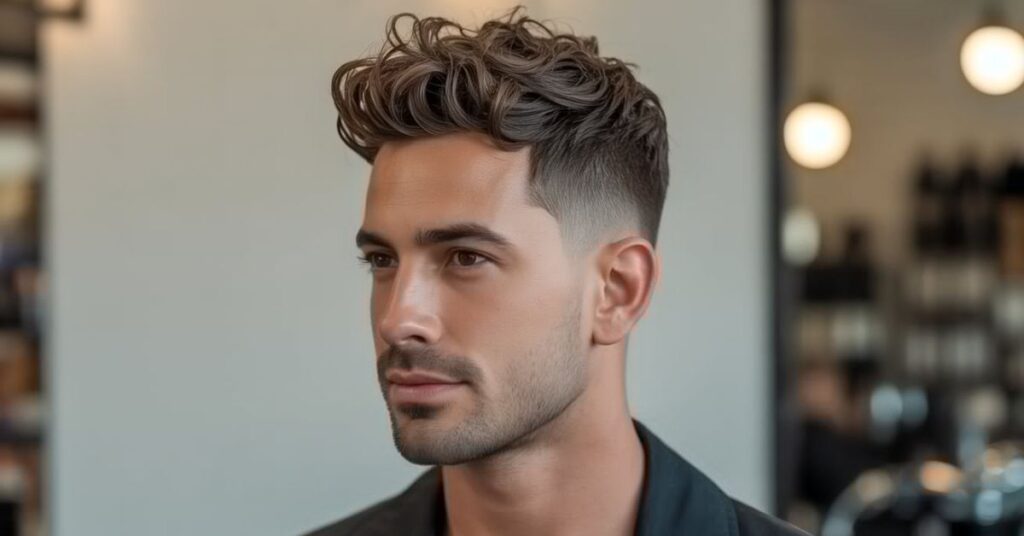 men's haircut short wavy