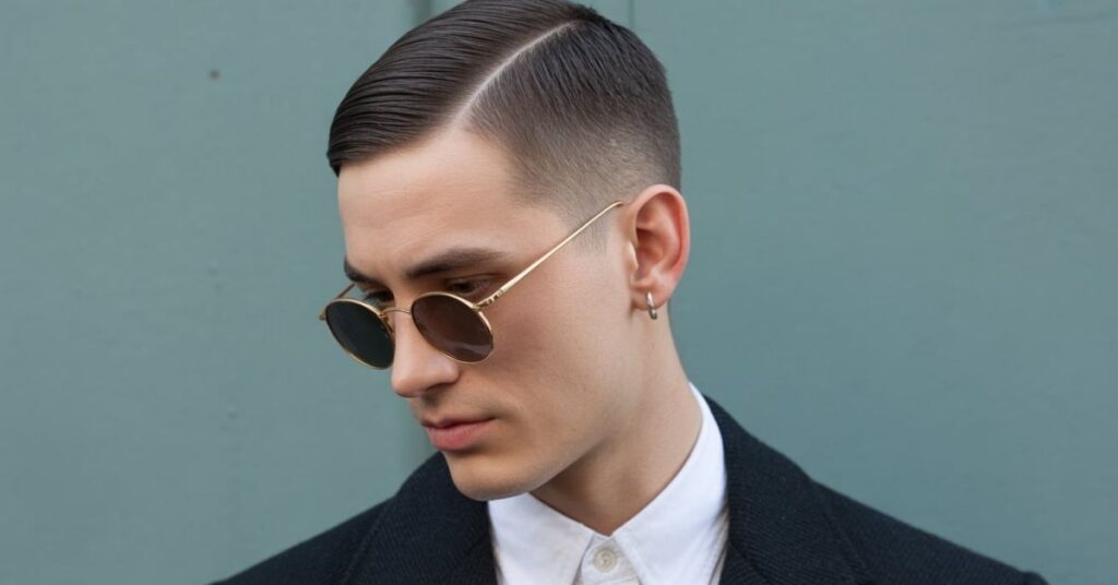 men's middle part haircut