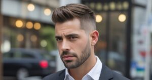 widow's peak men's haircut