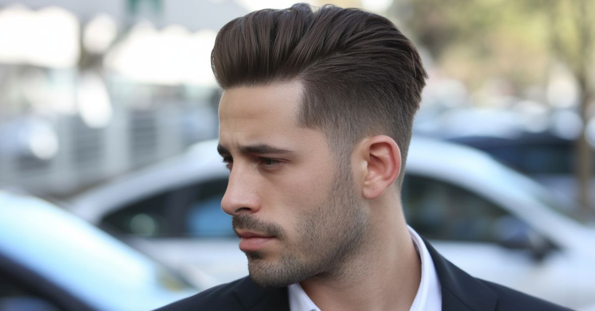 men's hard part haircut