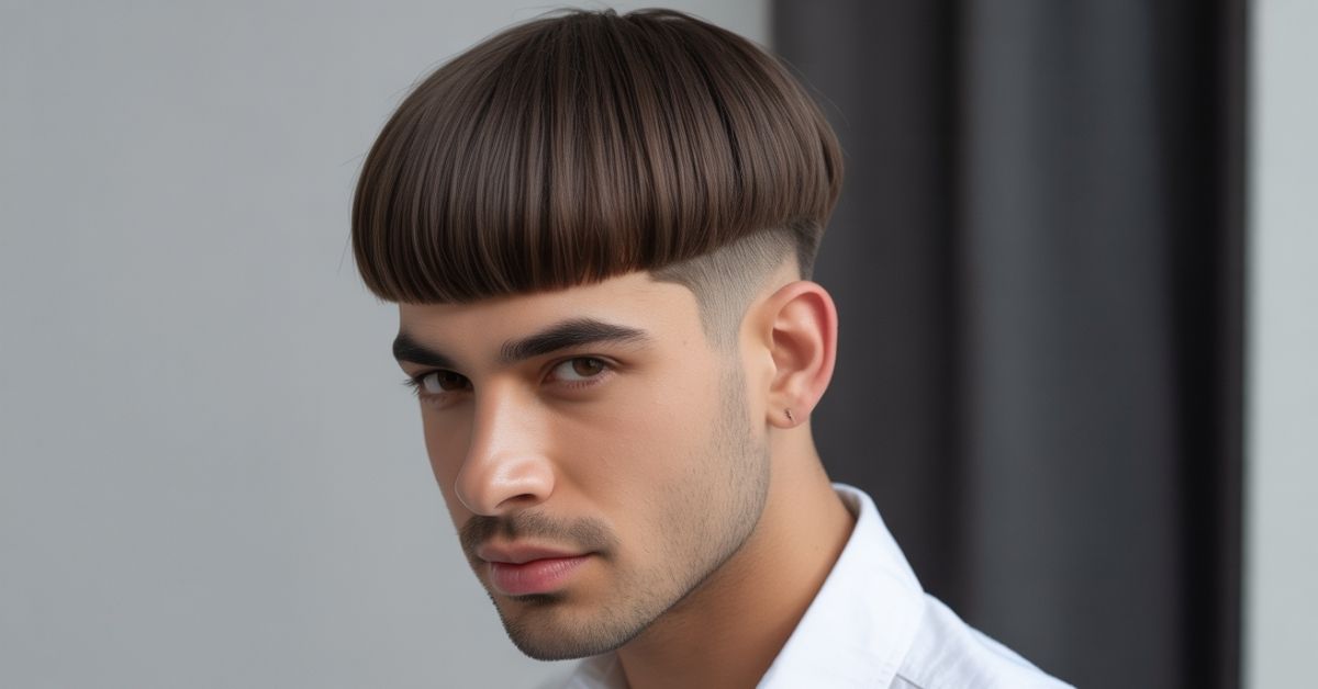 mushroom haircut men